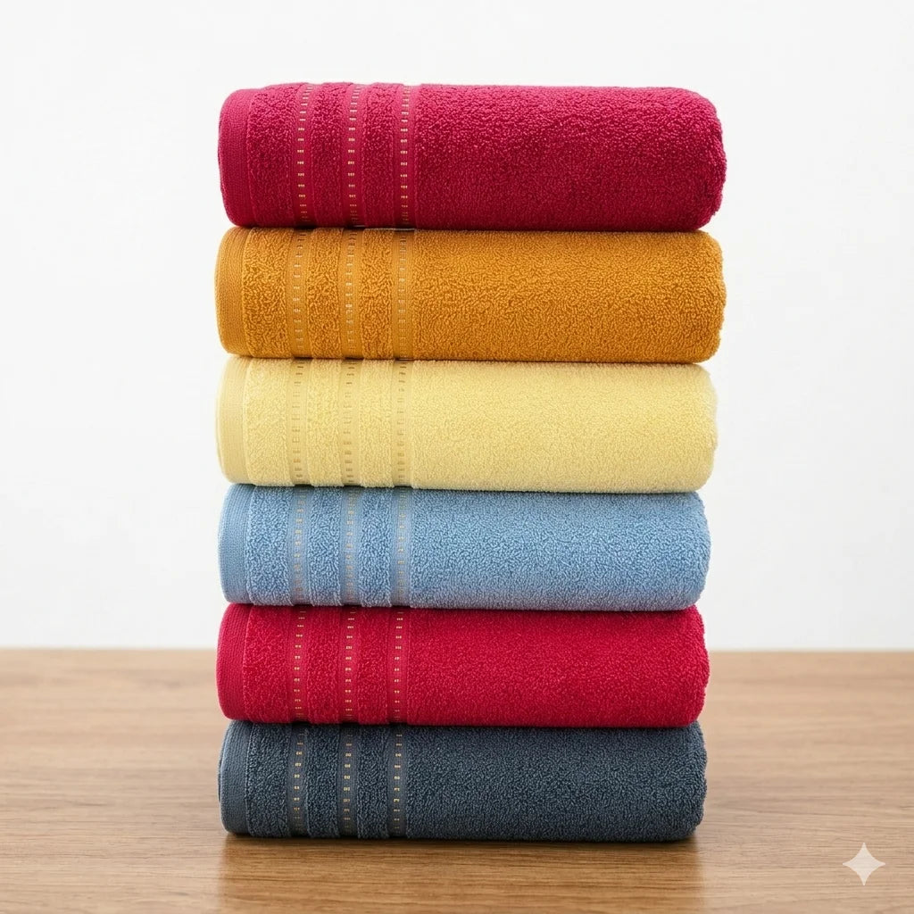 Premium 100% Cotton Bath Towel - Large Size 27x54 Inches - Ultra Absorbent & Soft