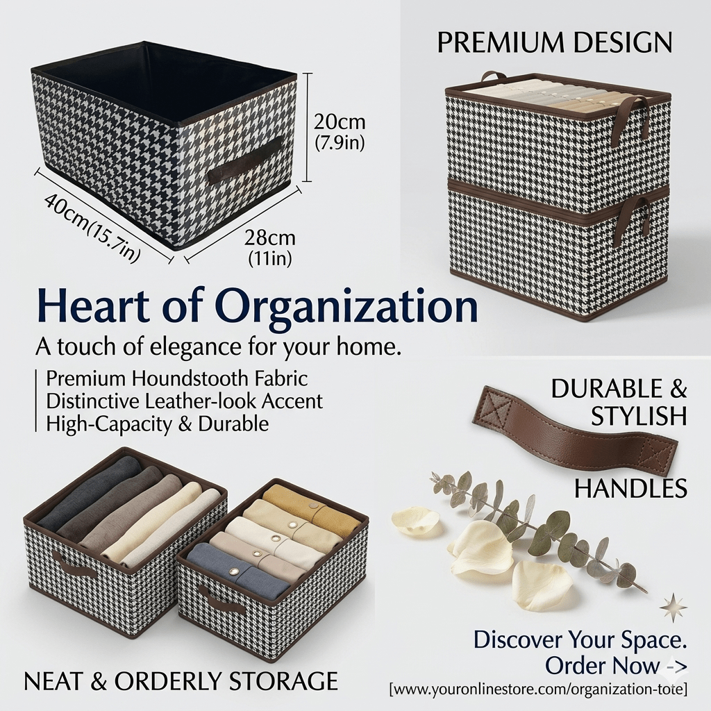 Jean Organizer, Large Capacity Collapsible Clothes with Handle for Closet
