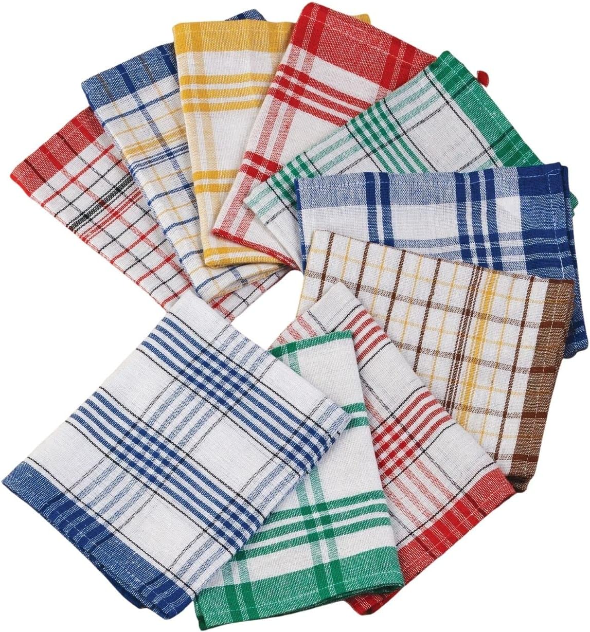 Kitchen Towels, Set of 12 Kitchen Dish Towels - Ultra Absorbant Dish Towels for Kitchen, Cotton Hand Towels for Kitchen, High Absorbent Drying Towels for Dishes, Dishcloth Set