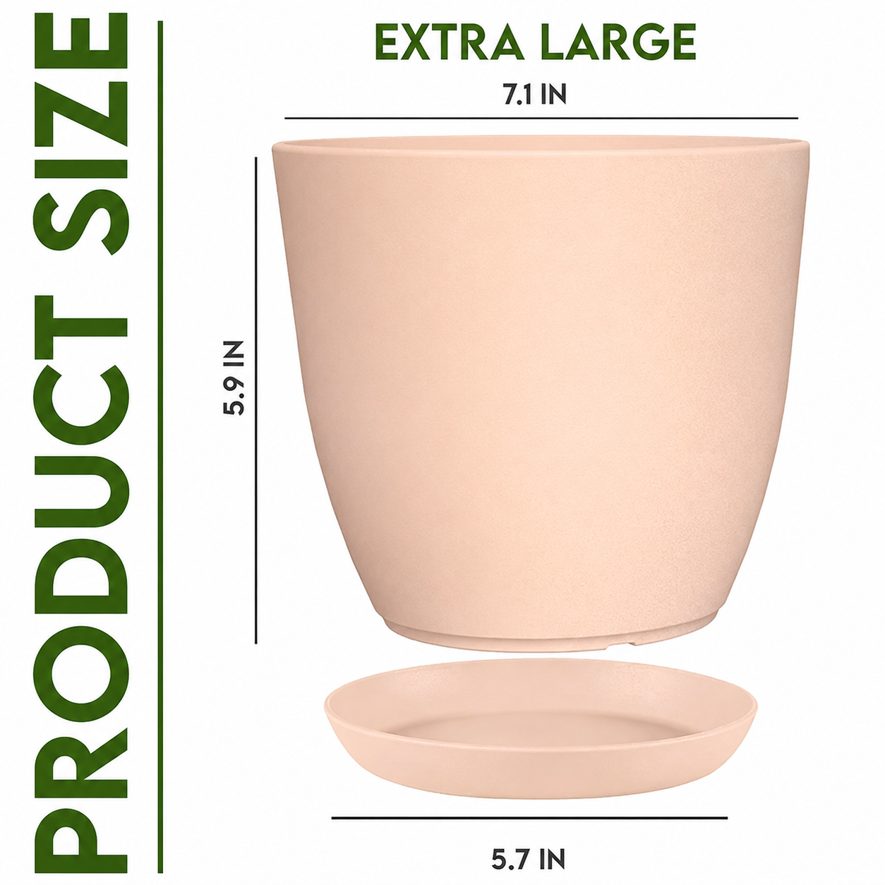 Pack of 6 Extra Large Plant Pots for Indoor/Outdoor Use with Drainage. Available in Multi