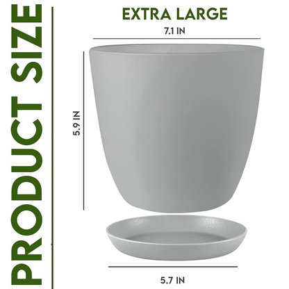 Araaishhome Extra Large Plant Pots Multi Colors with Drainage, Perfect for Indoor Planters