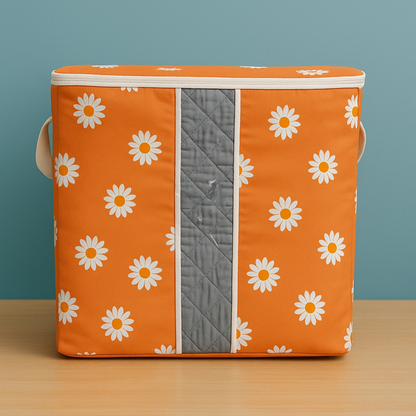 Printed Fabric Storage Bags (With Daisy Pattern)