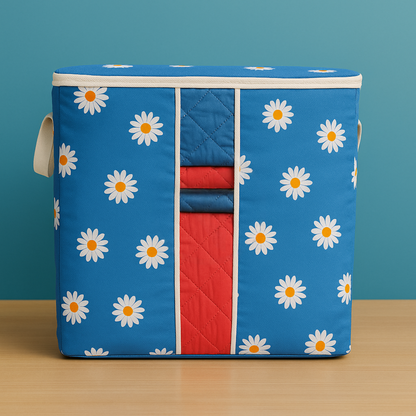 Printed Fabric Storage Bags (With Daisy Pattern)
